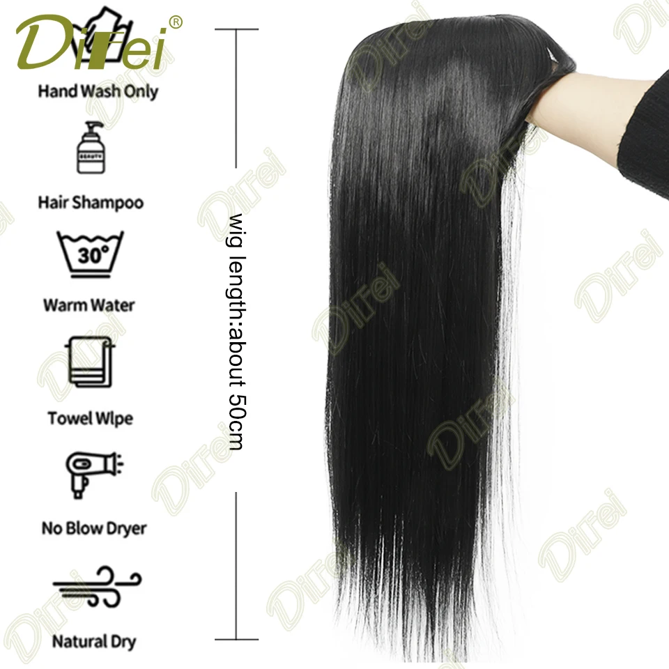 Synthetic Topper Hair Piece Head hair patch Cover Replacement Block With Bangs Long Straight Increase hair volume hair extensions hair toppers