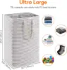 2 Pack 75L Laundry Hamper Large Collapsible Laundry Baskets Freestanding Waterproof Clothes Hamper in Laundry Room Bedroom 4
