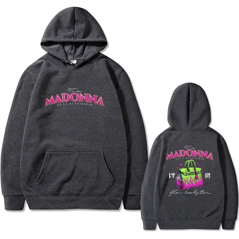 Natanael Cano Madonna Corridos Tumbados CT Double Sided Print Hoodie Male Fleece Cotton Pullover Men's Hip Hop Vintage Hoodies