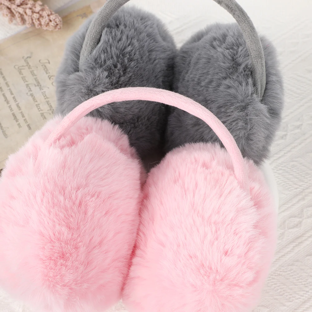 1pc Women Antifreeze Earmuffs Winter Warm Plush Earmuffs Folding Ear Muffs For Ladies Outdoor Ear Protector Girls Cover warm earmuffs