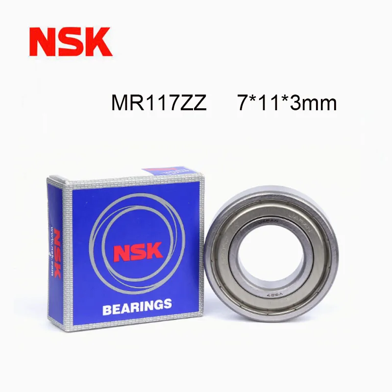 

Japan NSK Bearing 5/10Pcs MR117ZZ ABEC-5 7x11x3mm High Speed Deep Groove Ball Bearing Miniature Bearing MR117 Bearing