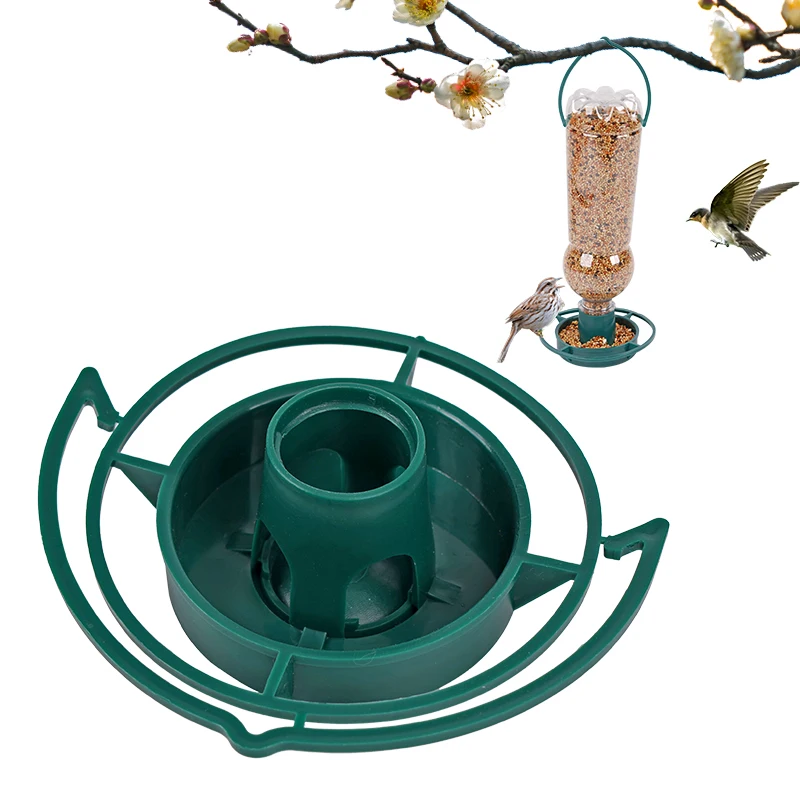Recycle Empty Soda Bottle Top Bird Feeder Hanging Outdoors Fill Plastic Bottle with Seed Twist on Feeding Tray 1PC/ 2PCS