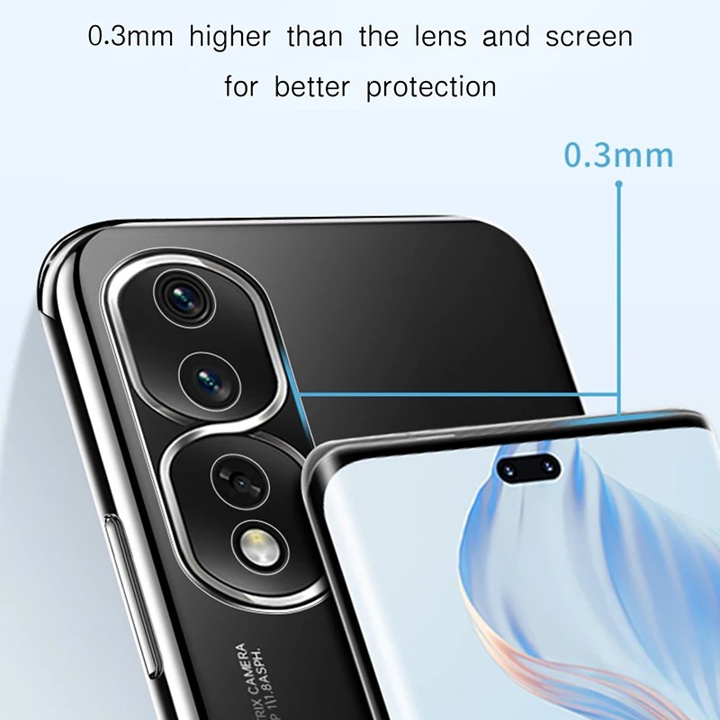 Crystal Clear Shockproof Phone Case with Flat Camera Protection