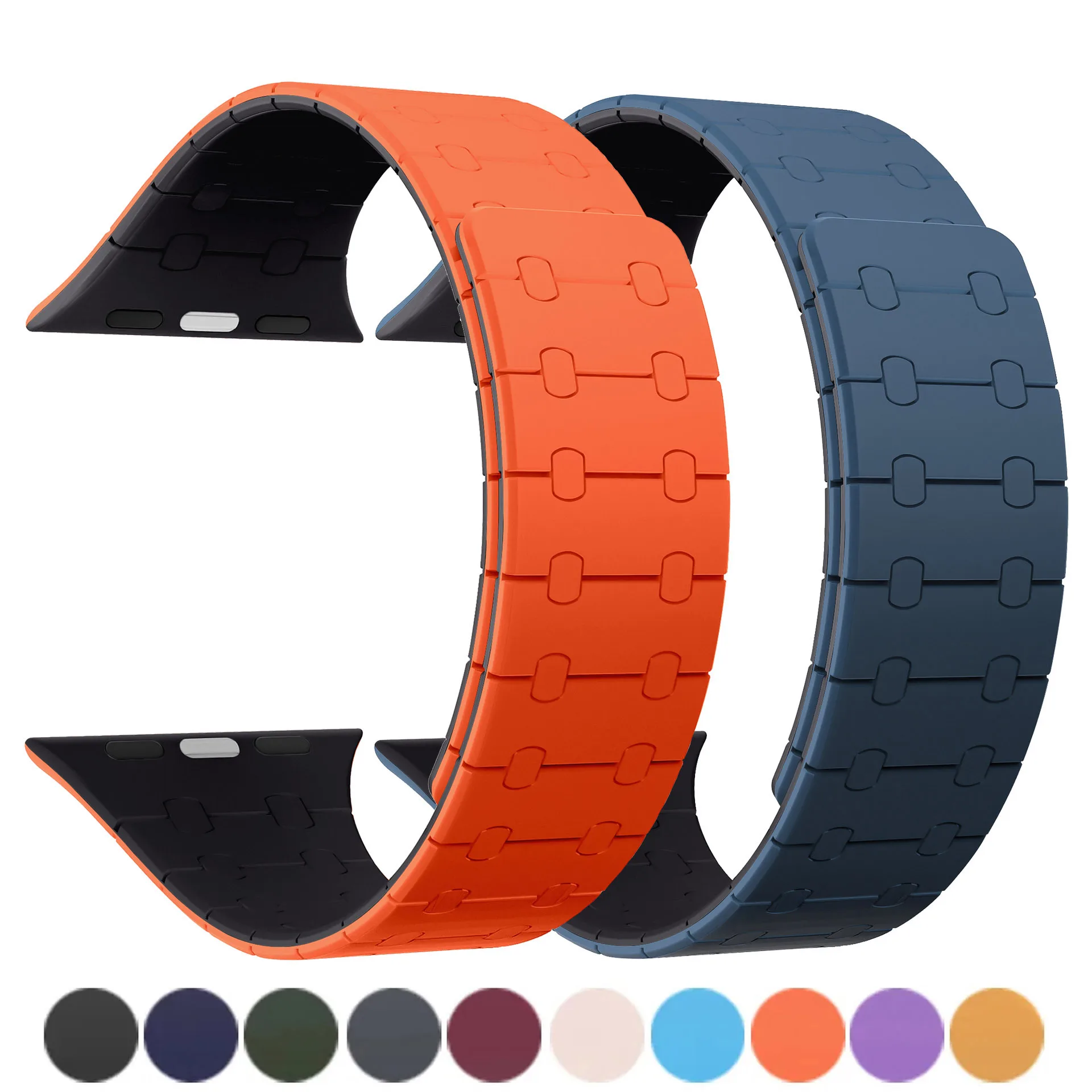 애플 워치용 마그네틱 스트랩, 울트라 2, 49mm, 44mm, 45mm, 38mm, 42mm, 41mm, 실리콘 벨트 팔찌, iWatch 시리즈 8, 7, 6, 5, 9 Se