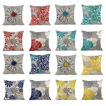 Outdoor Waterproof Cushion Cover 45x45 Floral Pillowcover Decorative Sofa Cushions Throw Pillows Pillowcase