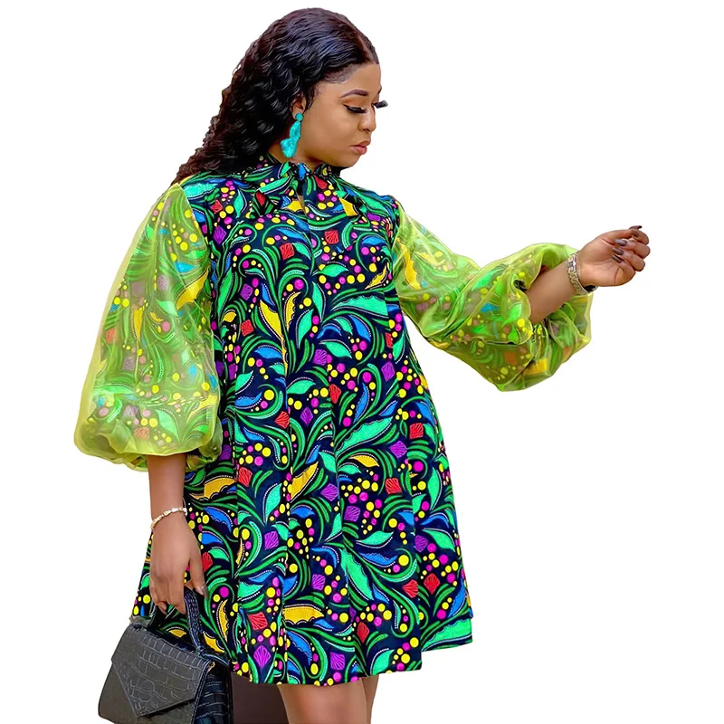 

Polyester New African Dresses For Women Vetement Femme Dashiki Abaya Print Dress Africa Clothes Dashiki Bazin Ankara Dresses