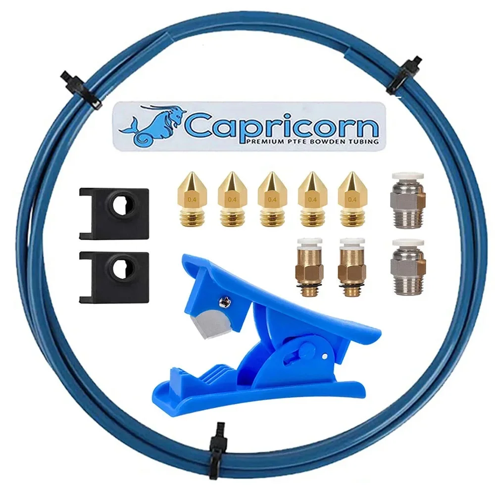 Creality 3D Capricorn Bowden PTFE Tubing XS Serie 1M Tube Quick Fitting 1Pcs Pneumatic Fitting Push 1.75mm Filament bowden extruder tube,pneumatic fitting,3d printer parts,3d printer accessories