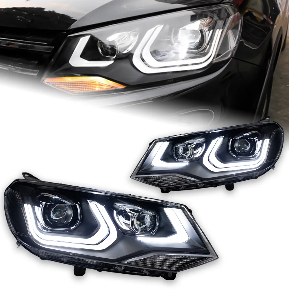 

AKD автостайлинг для VW Touareg светодиодный ные фары 2011-2015 Touareg светодиодные DRL Hid вариант фары ангельские глазки Биксеноновые лучевые аксессуары