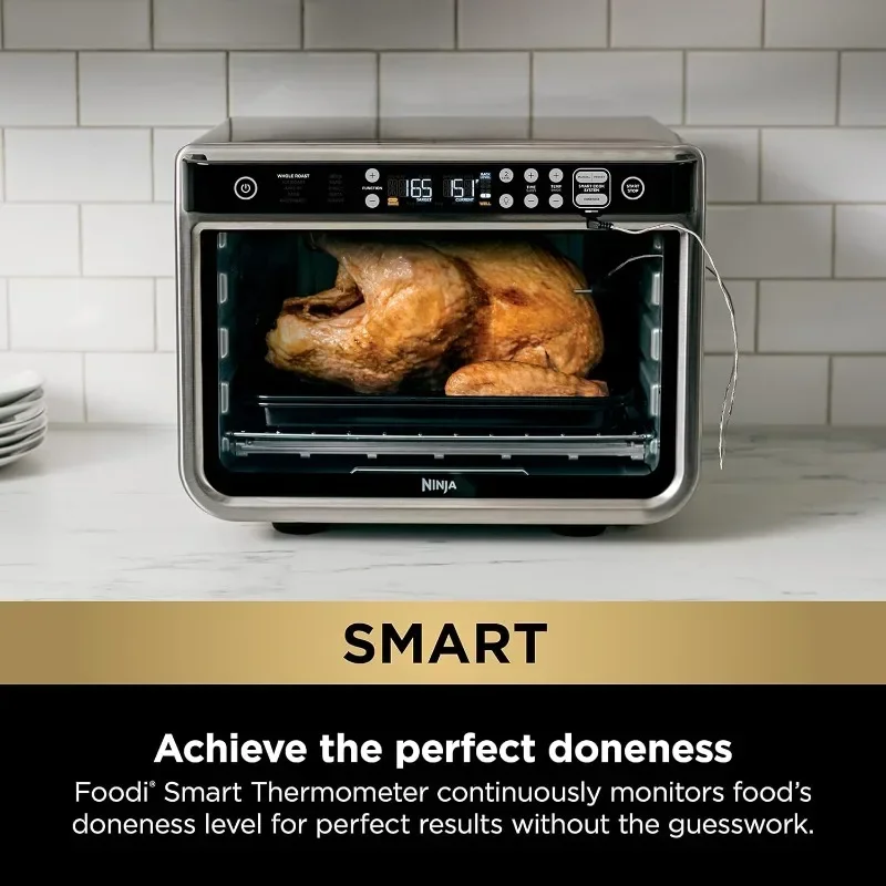 Ninja DT251 Foodi 10-in-1 Smart XL Air Fry Oven, Bake, Broil,Toast, Roast,Digital Toaster,Thermometer,True Surround Convection 2