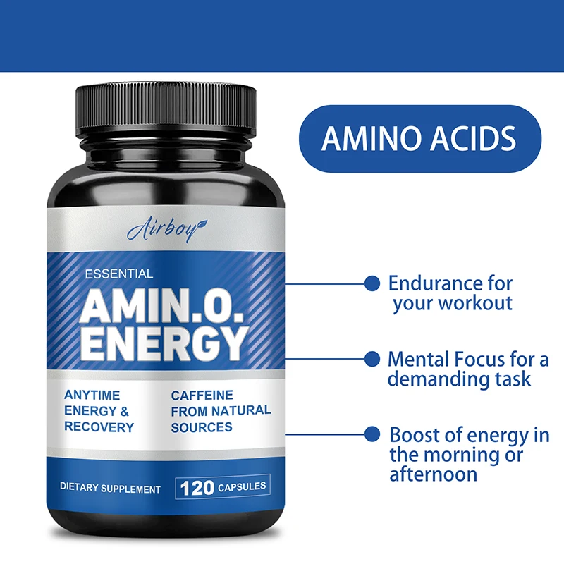 Amino Acid Capsules Helps Increase Strength Endurance Protein Synthesis Build Muscle Mass Abs Energy