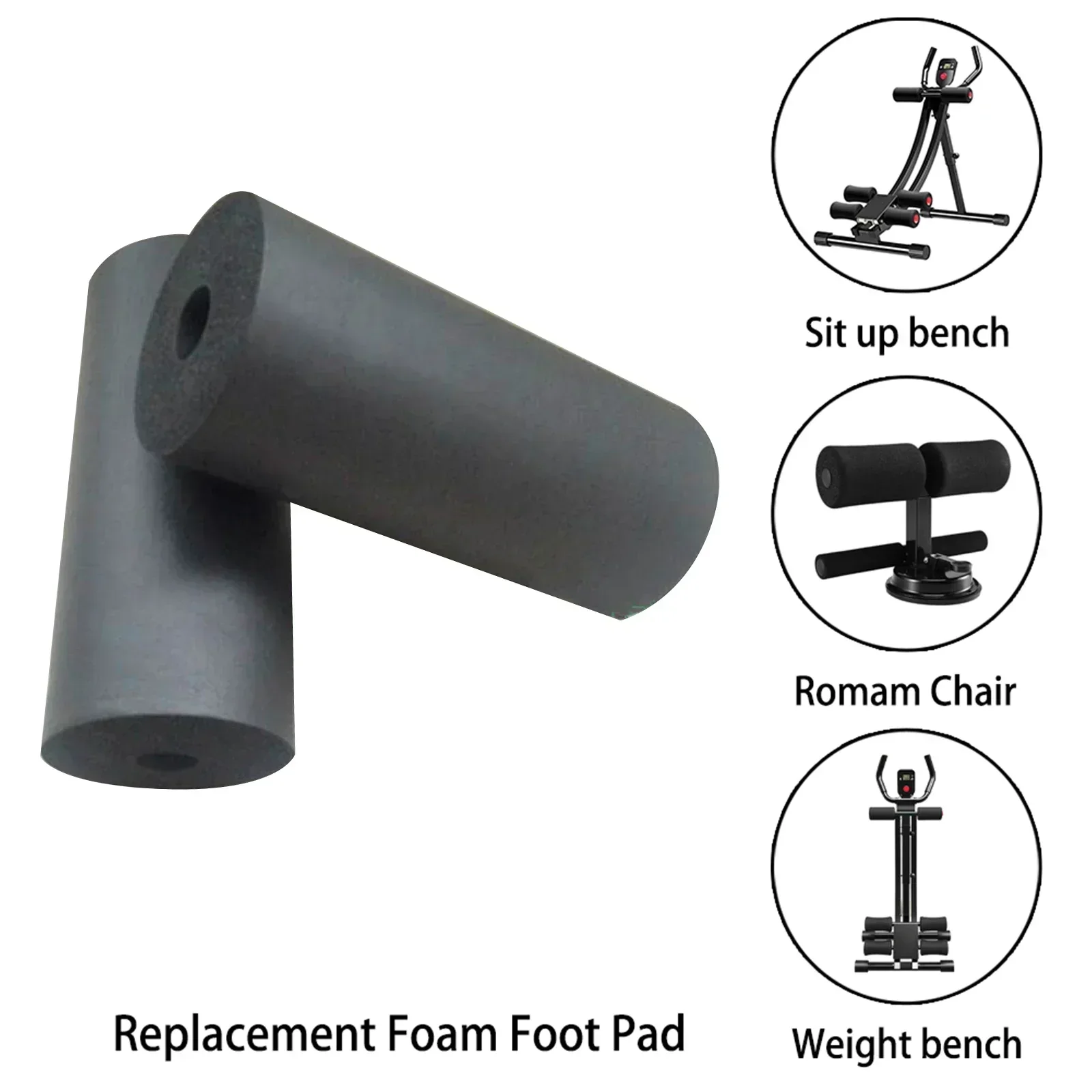 Gym Accessories Foot Foam Pads 2PCS Replace Your Ripped Pads with High Quality Foam Rollers for Leg Extension Machine
