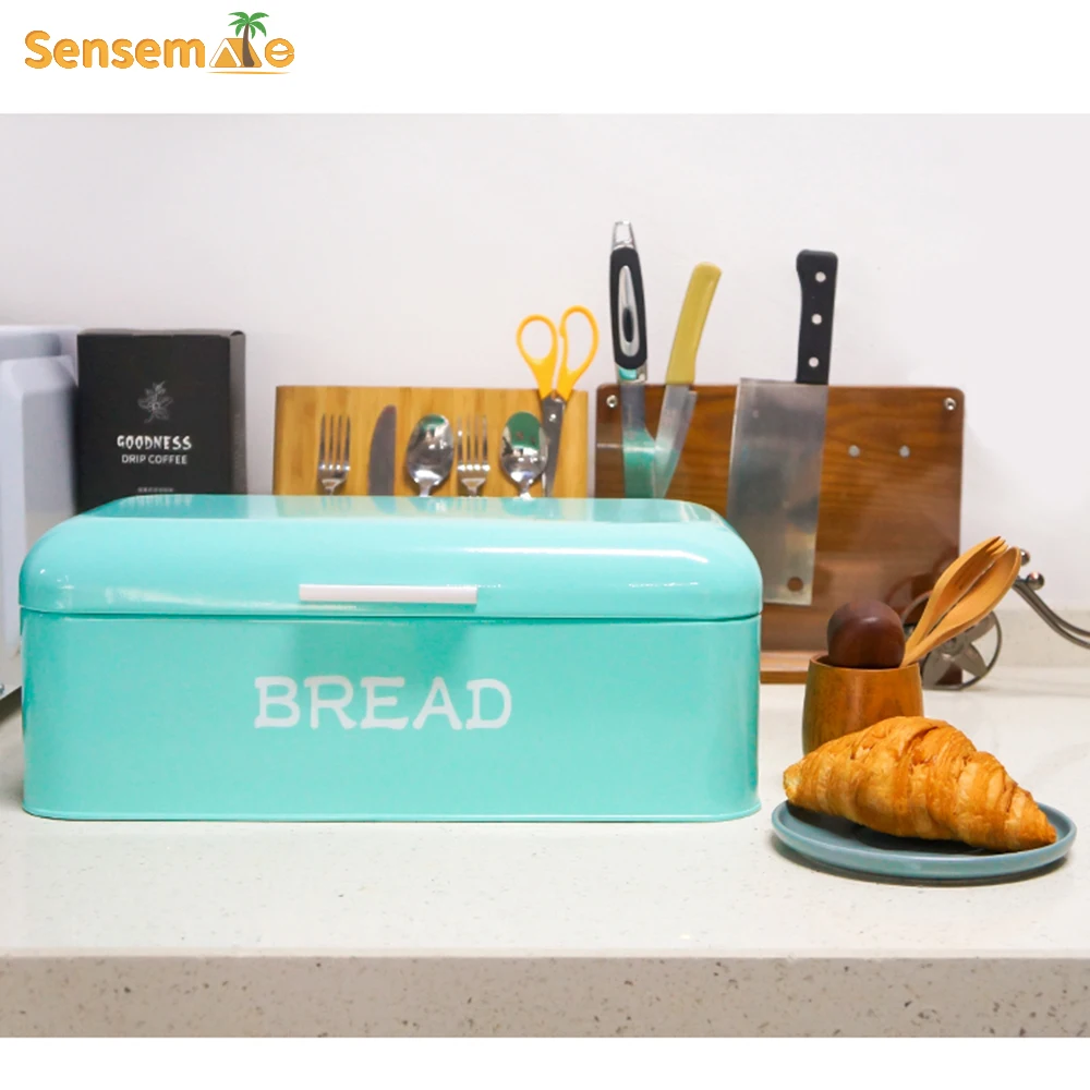 Contenitore per il pane in metallo di grande capacità contenitori per  alimenti da cucina contenitori per Snack da Picnic all'aperto con manico e  coperchio in bambù - AliExpress