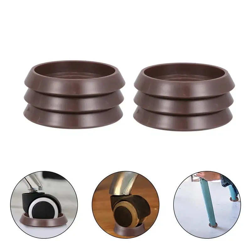 10pcs Round Caster Cups Bed Caster Cups Floor Castor Cups Furniture