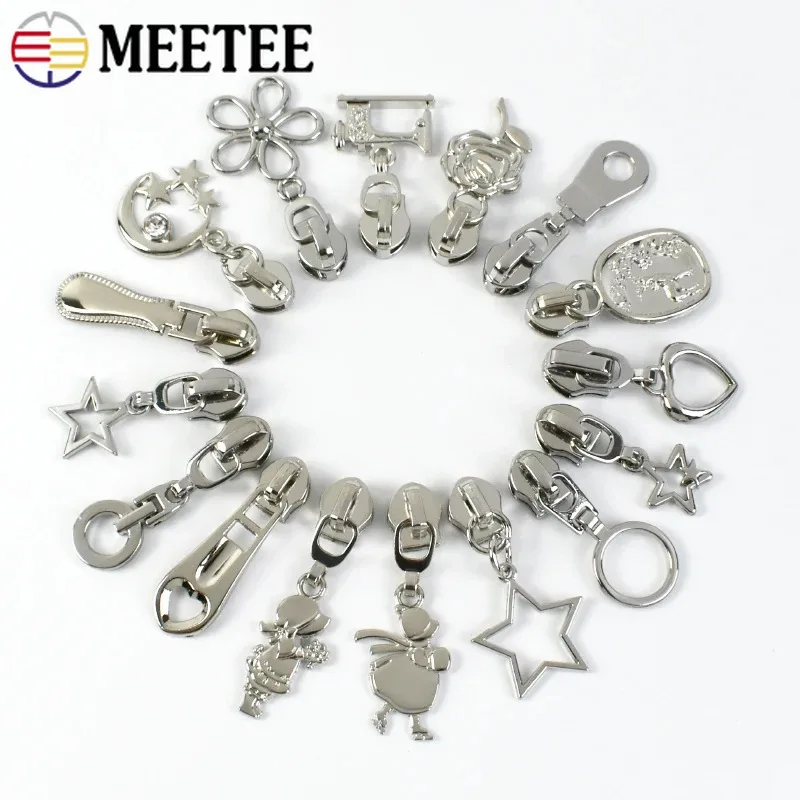 Silver Nylon Zipper Puller Repair Kit – Versatile Hardware Accessories for Jackets, Pockets, and Handbags