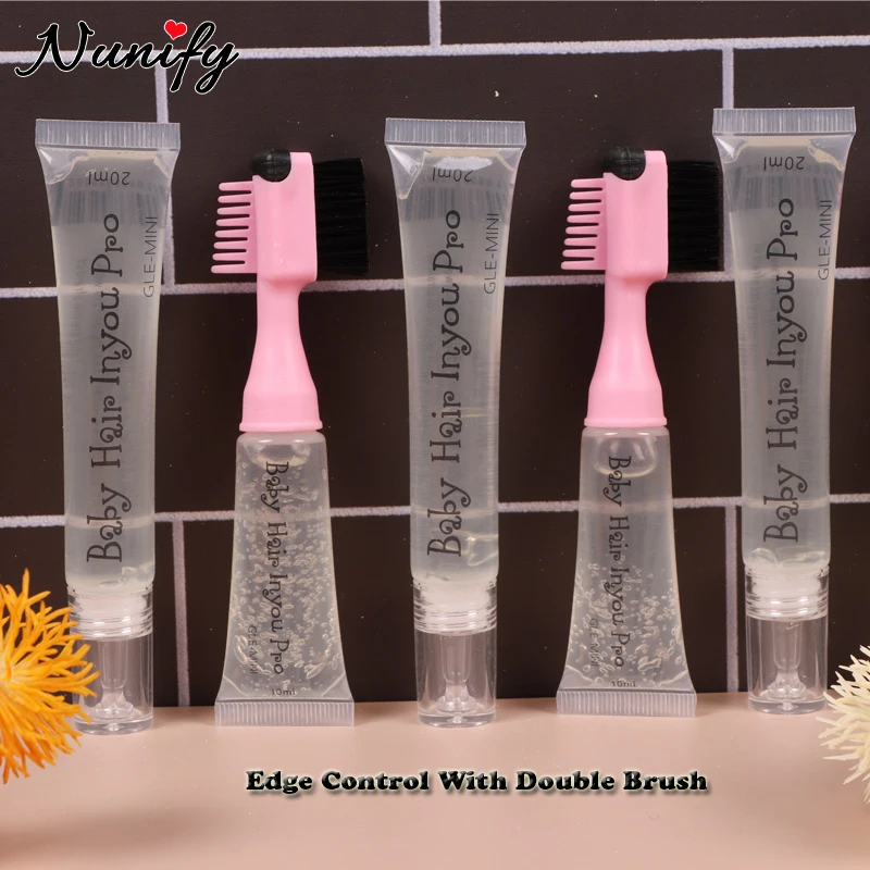 10Ml Edge Control Brush Pettine Gel Per Capelli Per Capelli Del Bambino 1/2Pcs Curls Control Gel Per Lo Styling Dei Capelli A Lunga Durata Strumento P