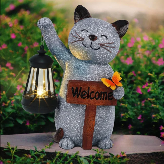 Lanterne de la série animale de haute qualité – Belles sculptures de maison en résine, parfaites pour les cadeaux de Noël et d'Halloween 5