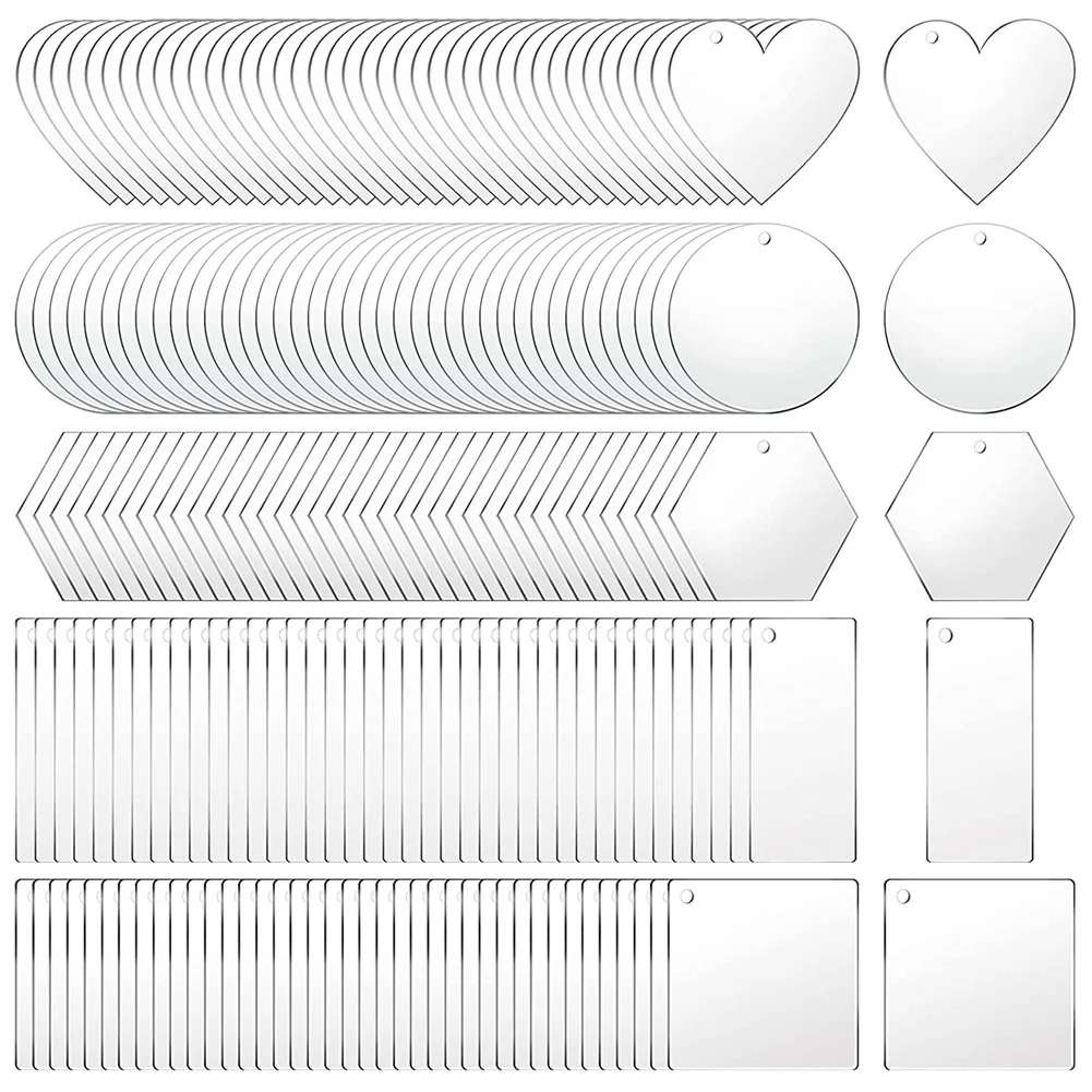 

200 шт., пустые акриловые заготовки для брелоков