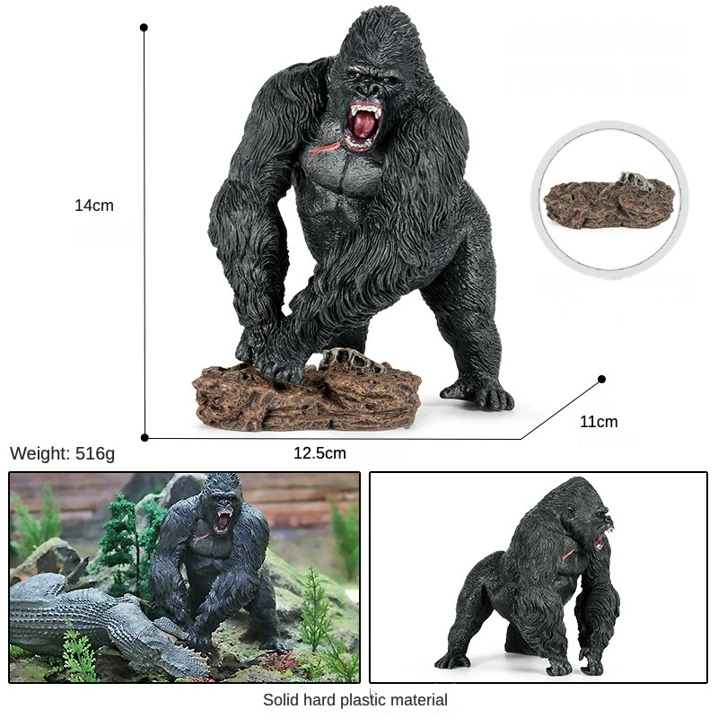 Oozdecリアルな動物とディノフィギュア-巨大なゴリラ、ホワイト