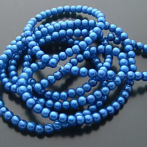 Vibrant Glass Dyeing Color Round Imitation Pearl Beads for DIY Jewelry and Accessories