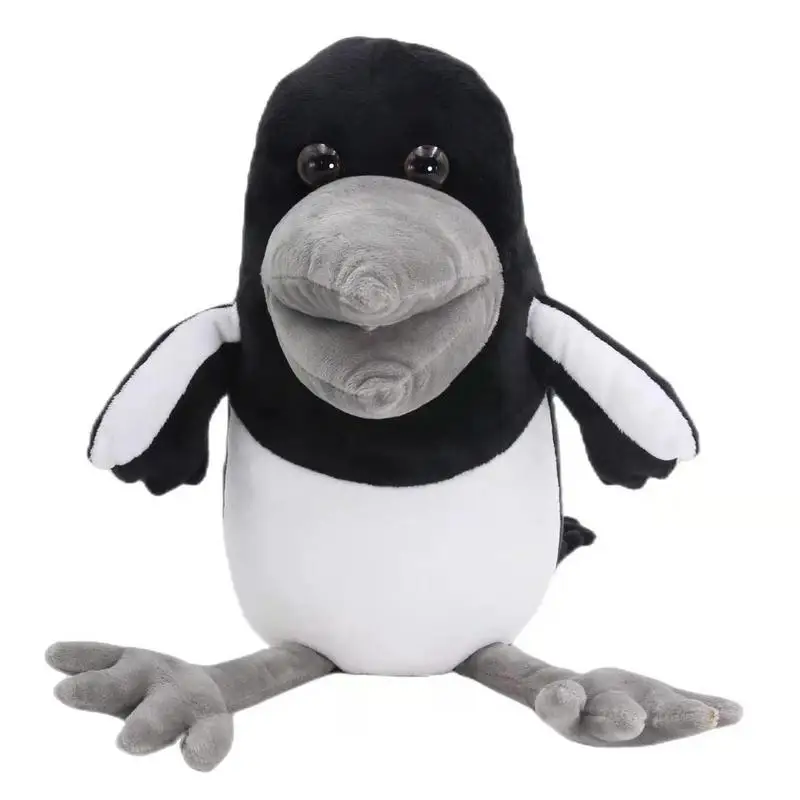 Maggie Crow Plush Soft Stuffed Cartoon Black Crow Bird Doll Toys Realistic Stuffed Animals Educational Plushie For Kids Bedtime