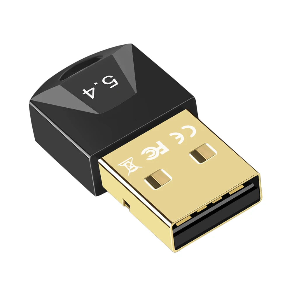 USB 블루투스 호환 5.4 어댑터, USB 무선 리시버 드라이버 프리 지원, 컴퓨터 데스크탑 노트북용, Windows 11, 10/8.1