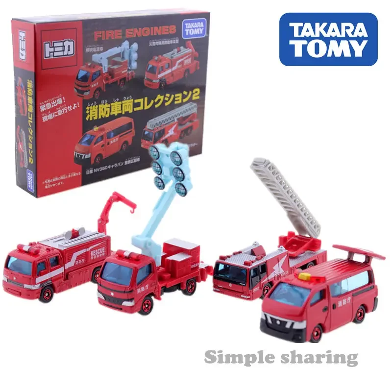 

Takara Tomy Tomica, подарок, пожарная машина Set2, металлическая модель автомобиля из сплава, литая под давлением