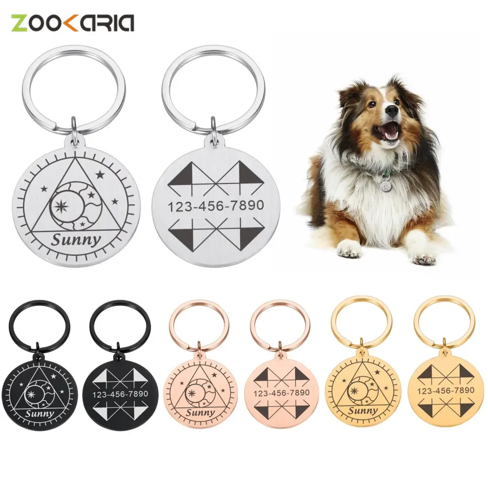 

Personalized Dog Tag Pet ID Tag Name Tags Free Customized Cat Puppy Tags Stainless Steel Collar Pet Accessories Dropshipping