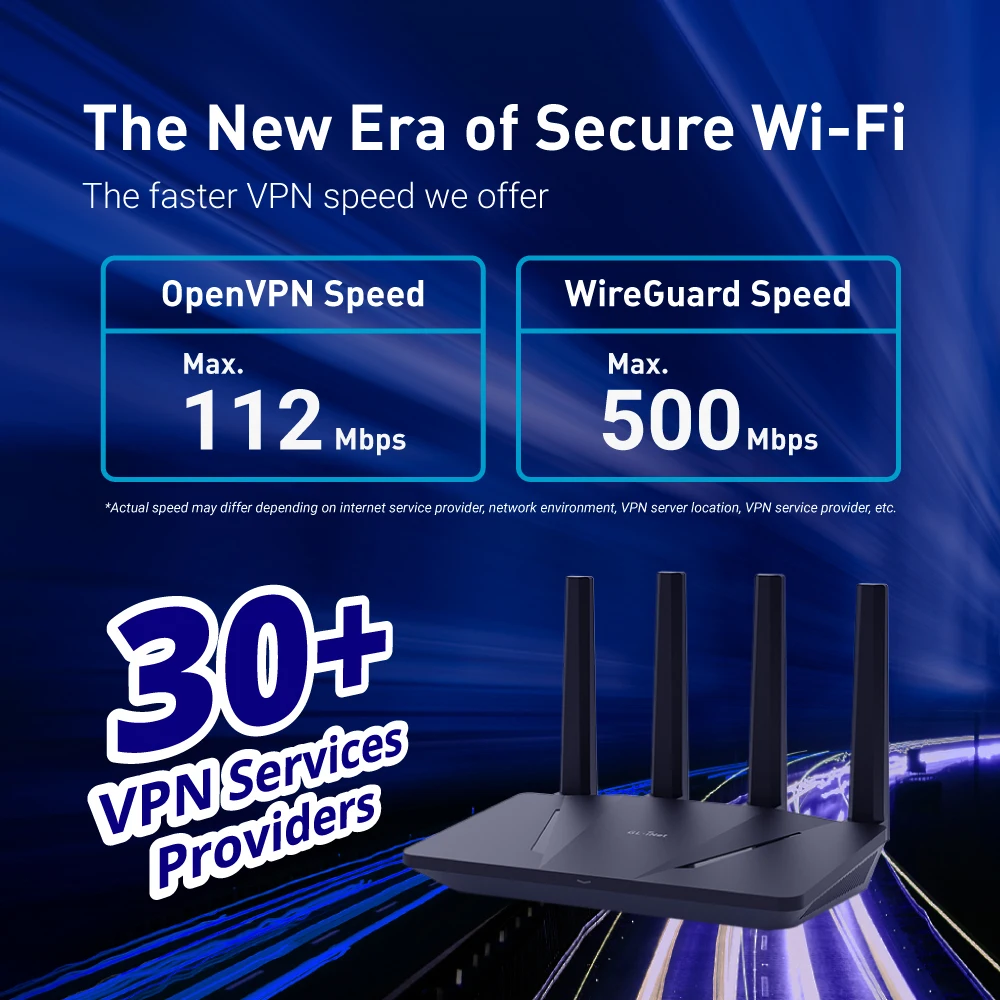 Router WiFi 6 GL.iNet GL-AX1800 (Flint) - dwuzakresowy