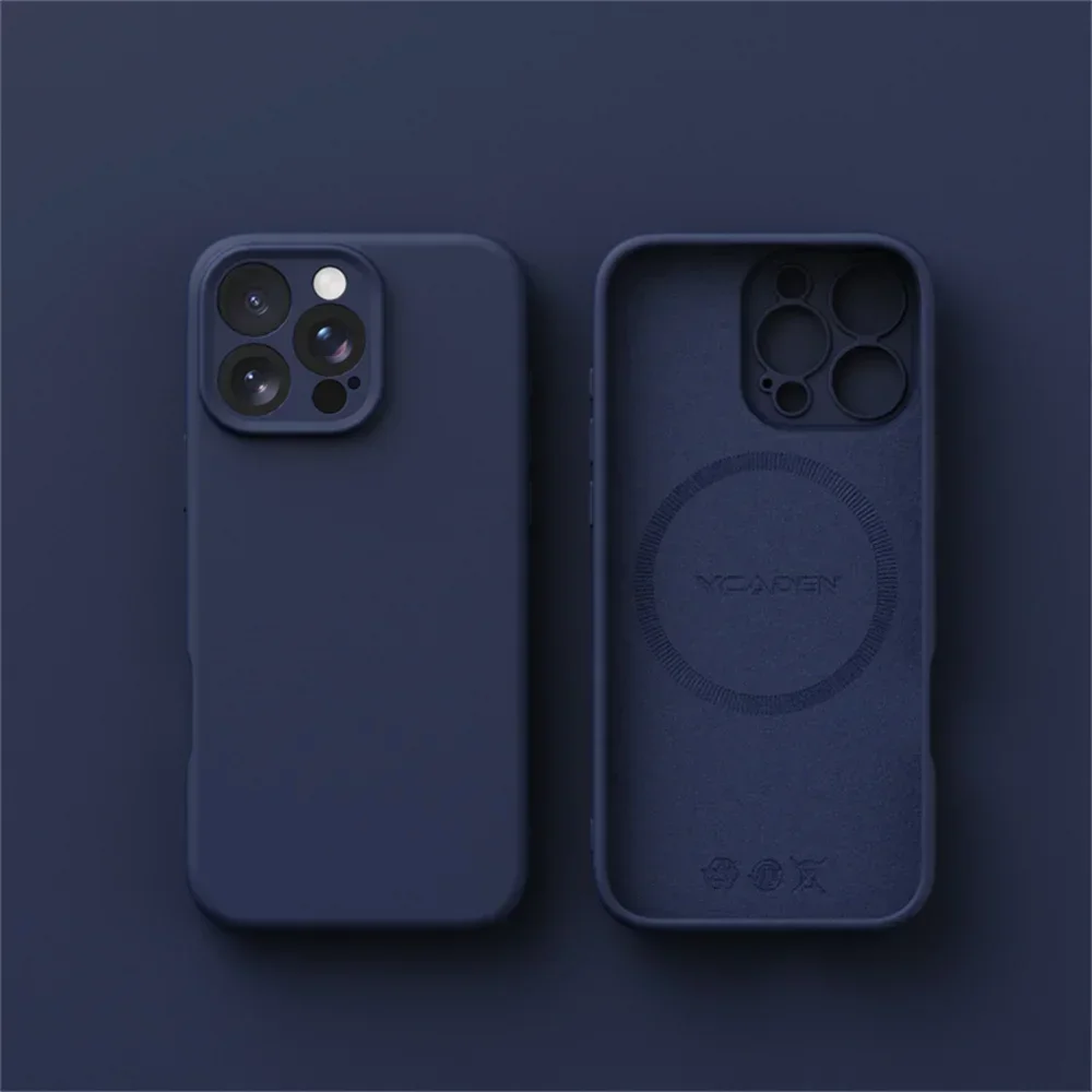 Premium Liquid Silicone Phone Case with MagSafe Compatibility - Smooth Wireless Charging Protective Cover