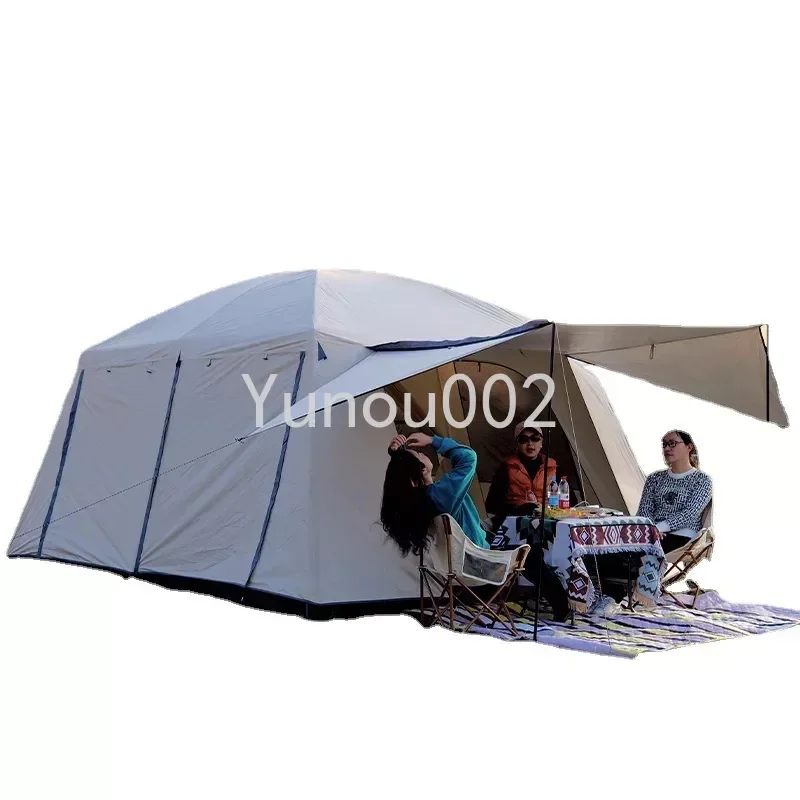 

Family Self Driving Tour, Two Bedroom, One Living Room Camping Equipment 8-12 Person Automatic Fast Opening Double Decker Tent