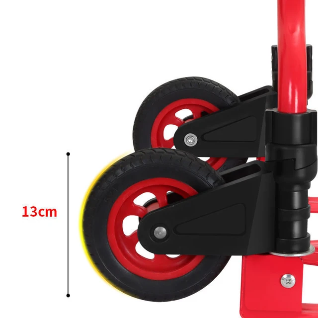 Erős Pólus Összecsukható Bevásárlókosár Kocsi Könnyű Hordozható, Összecsukható, Dolly Csapágy 200 Kg -Os Utazási Poggyászhoz - Image 3
