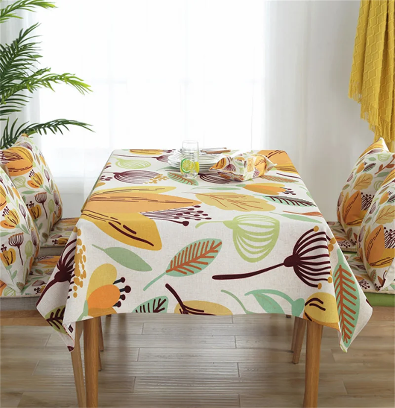 

American Tablecloth For Table Pine Cotton Linen Print Table Cloth Dining Room Fabric Rectangular Table Cover