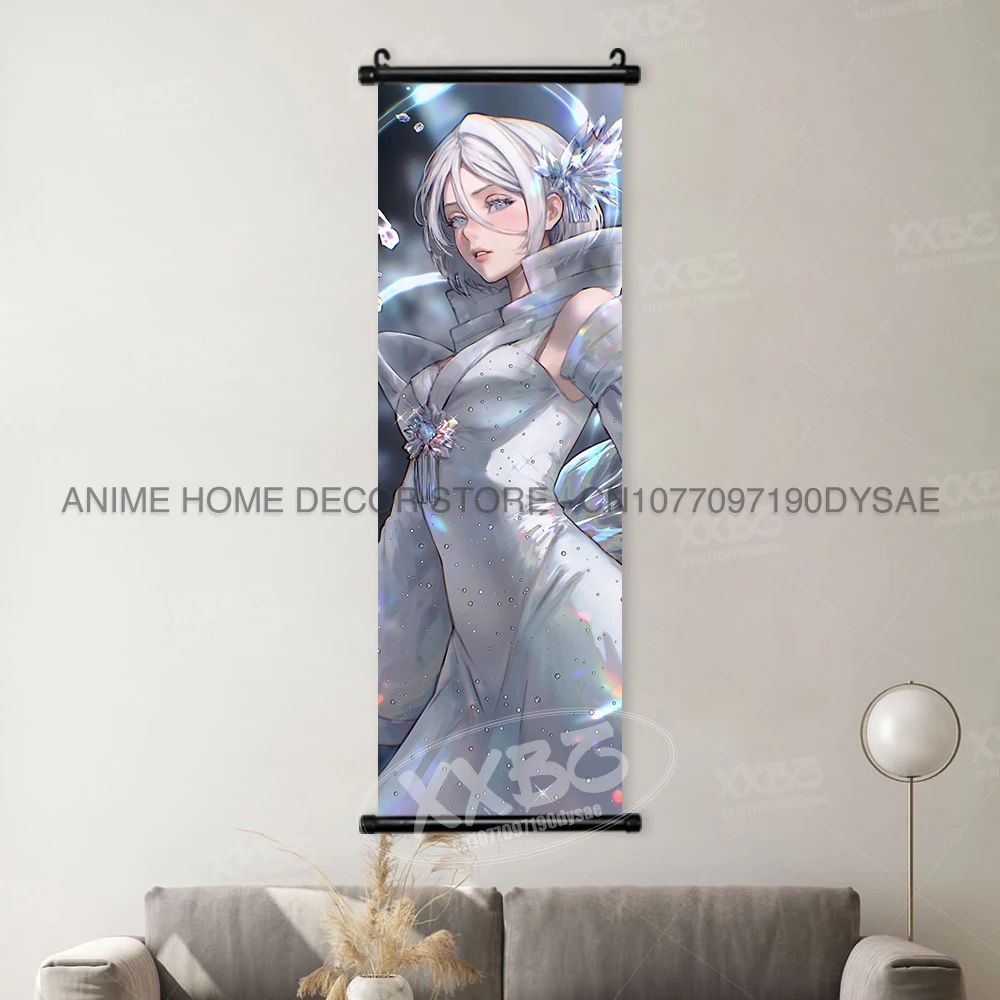 BLEACH Anime Wall Art: Orihime & Ichigo Decorative Scroll Poster