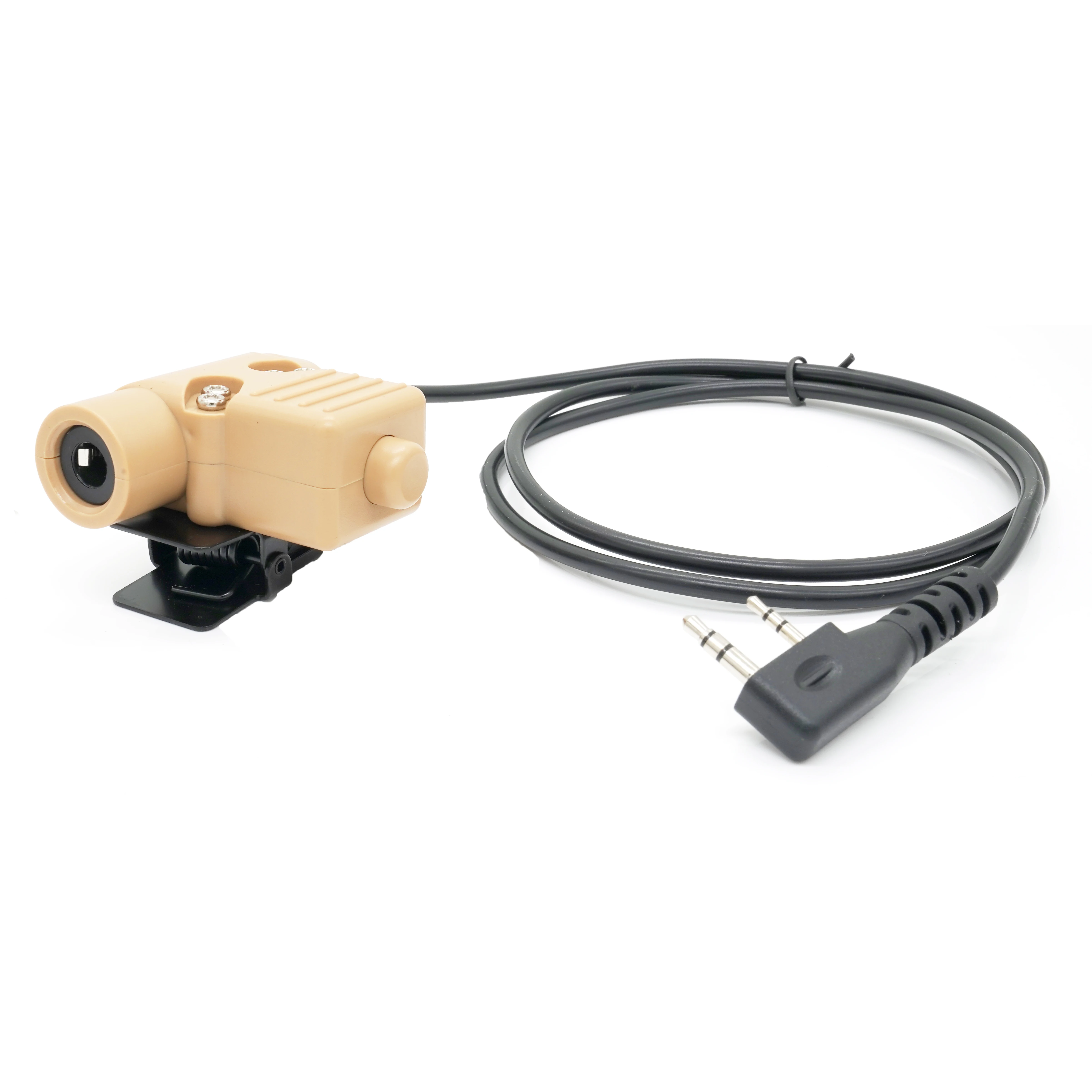 HD03 Tactical Bowman Elite II Headset Microphone with brown TK Adapter U94 PTT for Kenwood HYT TYT Baofeng walkie talkie Radio