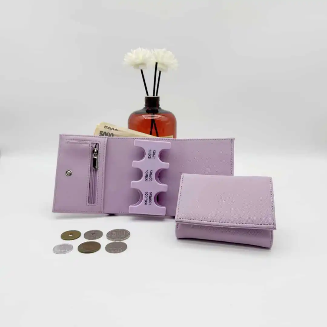 Vibrant Compact 2-In-1 Coin Clip Organizer & Tri-Fold Wallet with Loss Prevention