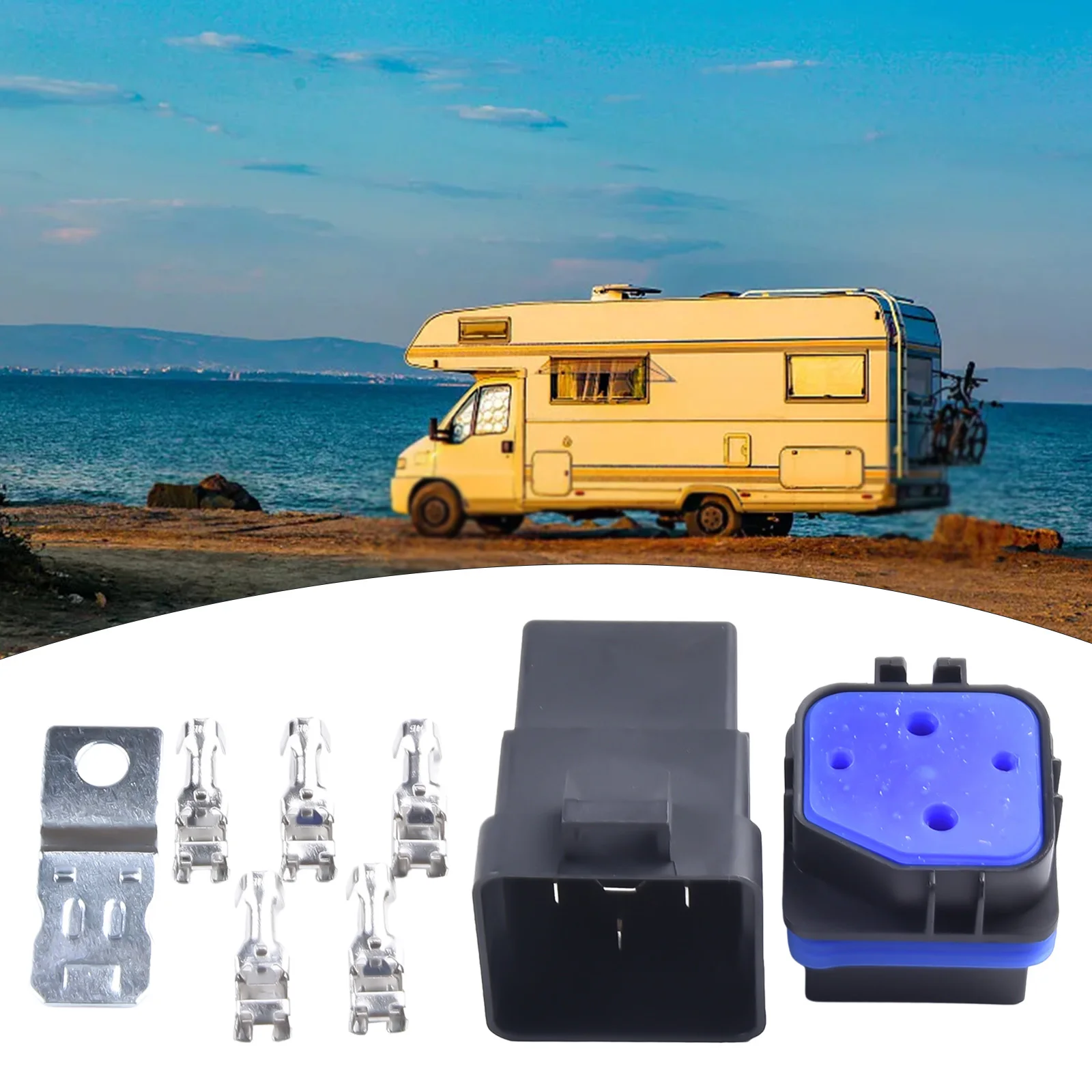 

Car SUV RV Boat 12V 40Amp 5Pin Waterproof Sealed Integrated Relay Kit Socket Sealed Relay And Waterproof Design Socket