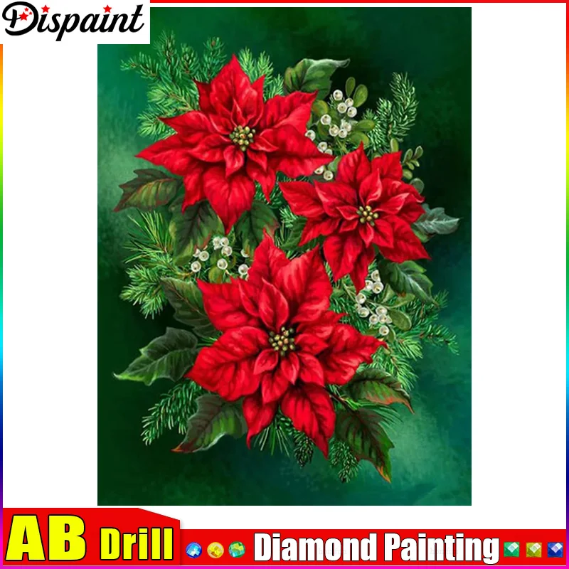 

Полноразмерная Алмазная вышивка Dispaint AB «Цветочное дерево», алмазная живопись, вышивка крестиком, модели Стразы