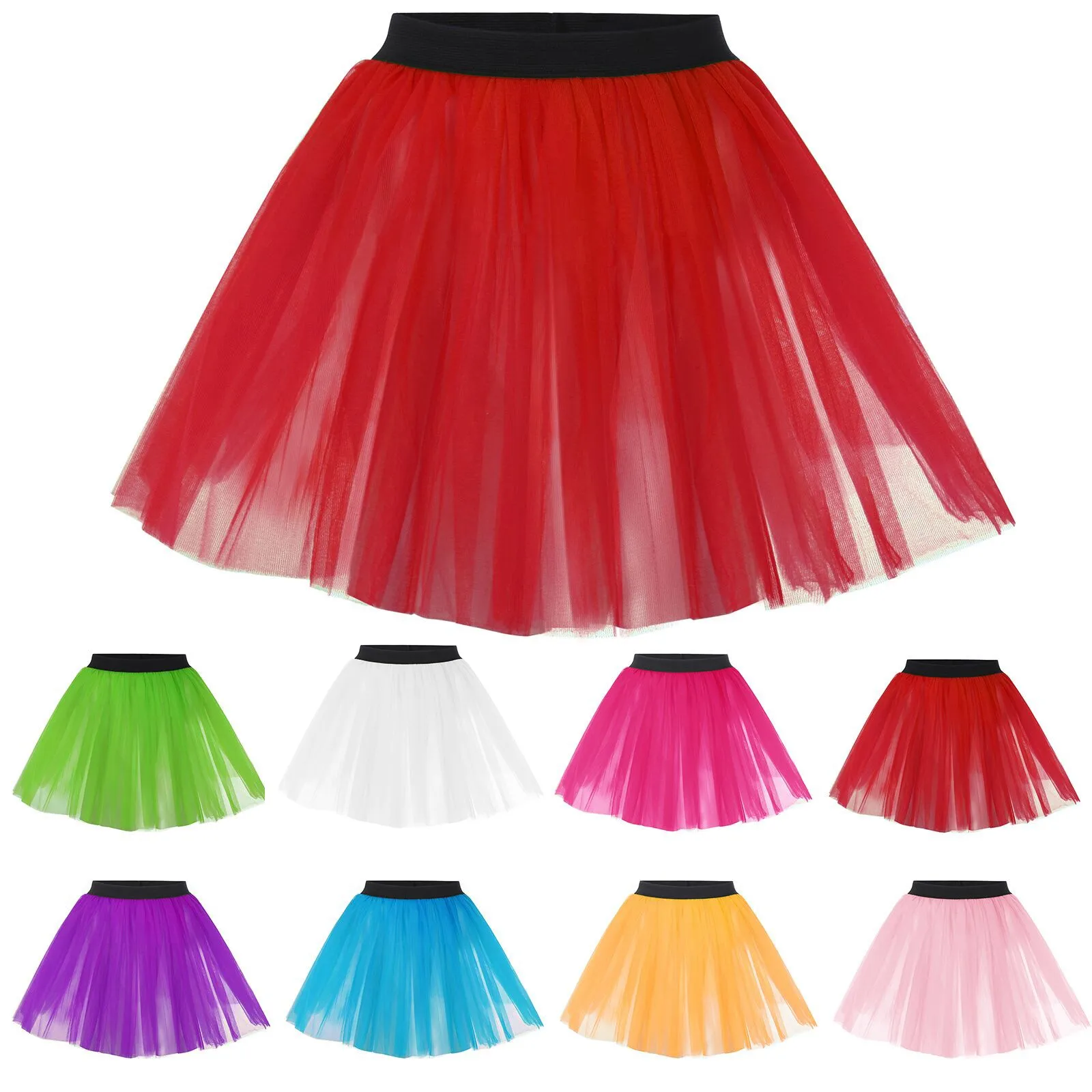 

Womens Layered Tulle Ballet Dance Pettiskirt Adult Tutu Dancing Skirt Ladies Mini Puffy Pleated Gauze Short Skirt Юбка Женская