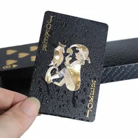 Color Black Gold Playing Card Game Card Group Waterproof Poker Suit Magic Dmagic Package Board Game Gift Collection 2