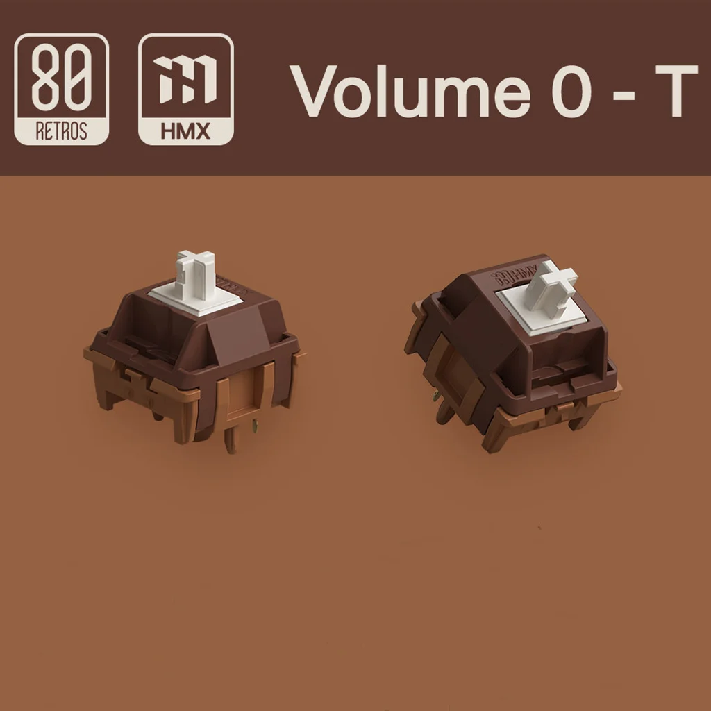 HMX 볼륨 0-T 스위치 HMX O T 무소음 택타일 스위치 48g POM TPE P4 커스텀 기계식 키보드 무소음 택타일 스위치 윤활 처리됨