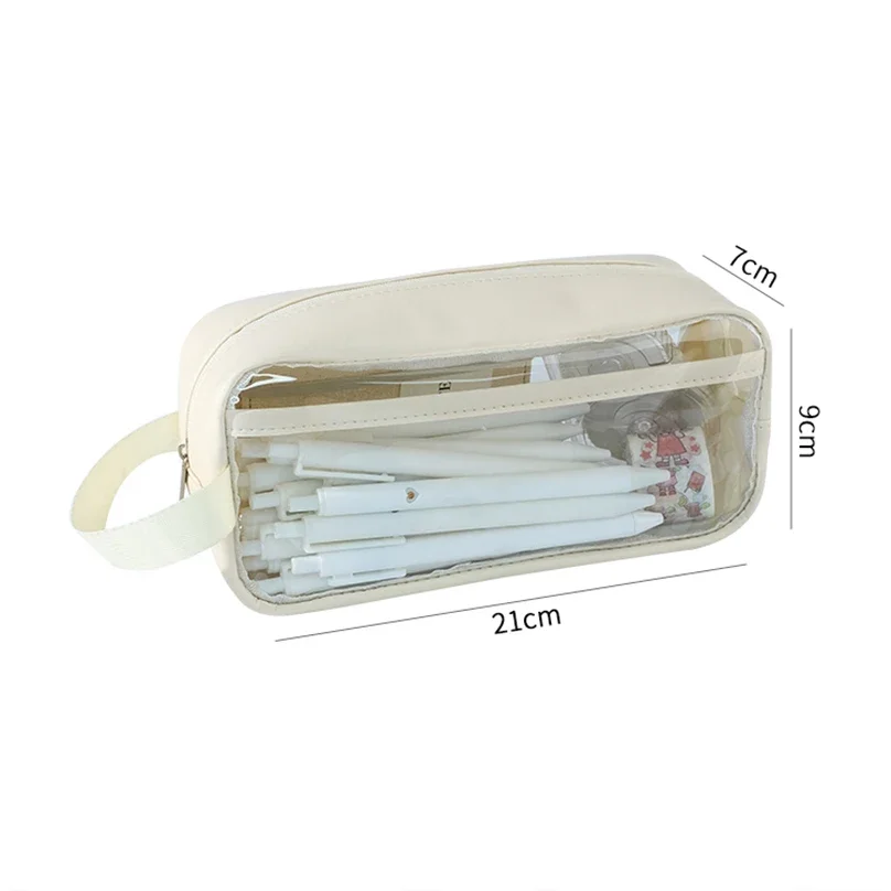 투명 연필 케이스 대용량 연필 주머니 학교 용품 펜 케이스 Trousse Estuches Escolares 편지지 연필 케이스