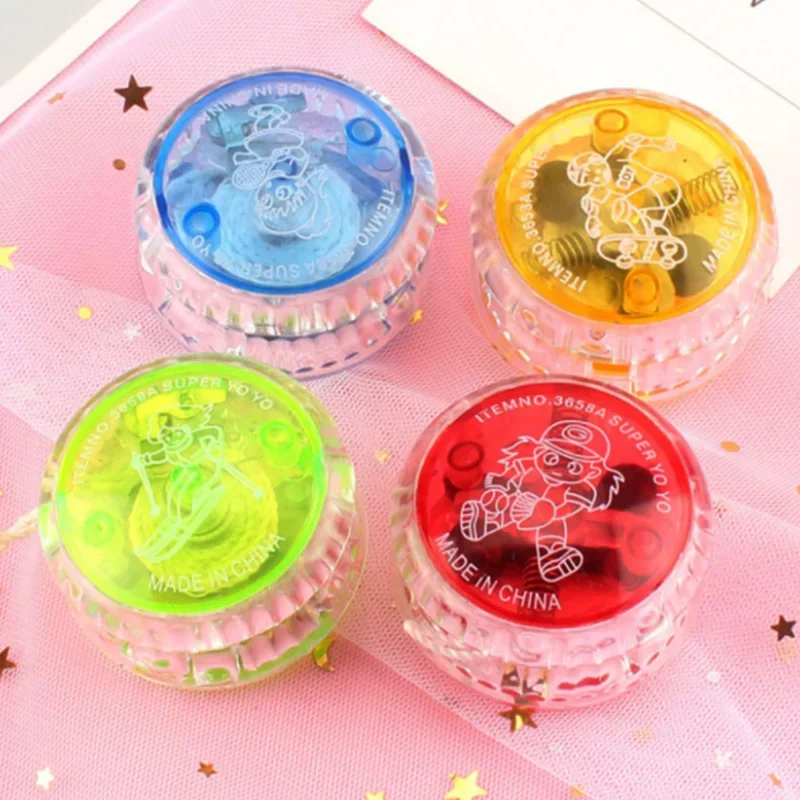 New LED Flashing Yoyo Classic Kids Toys Magic Yoyo Spin Plastic Bearing with Spinning String Toys for Children