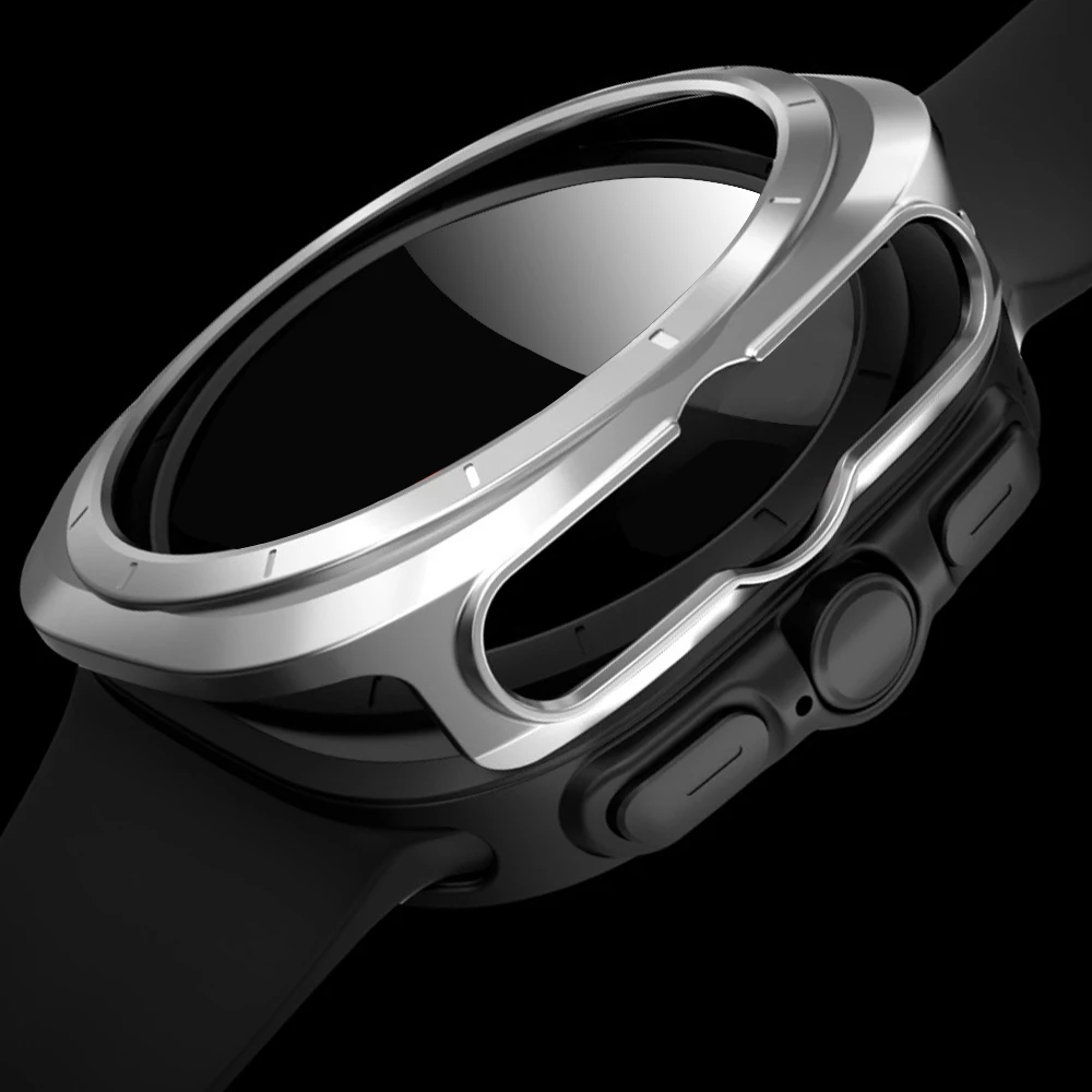 Sleek Matte Hard PC Protective Case for Smartwatches - Fall-Prevention Bumper Cover