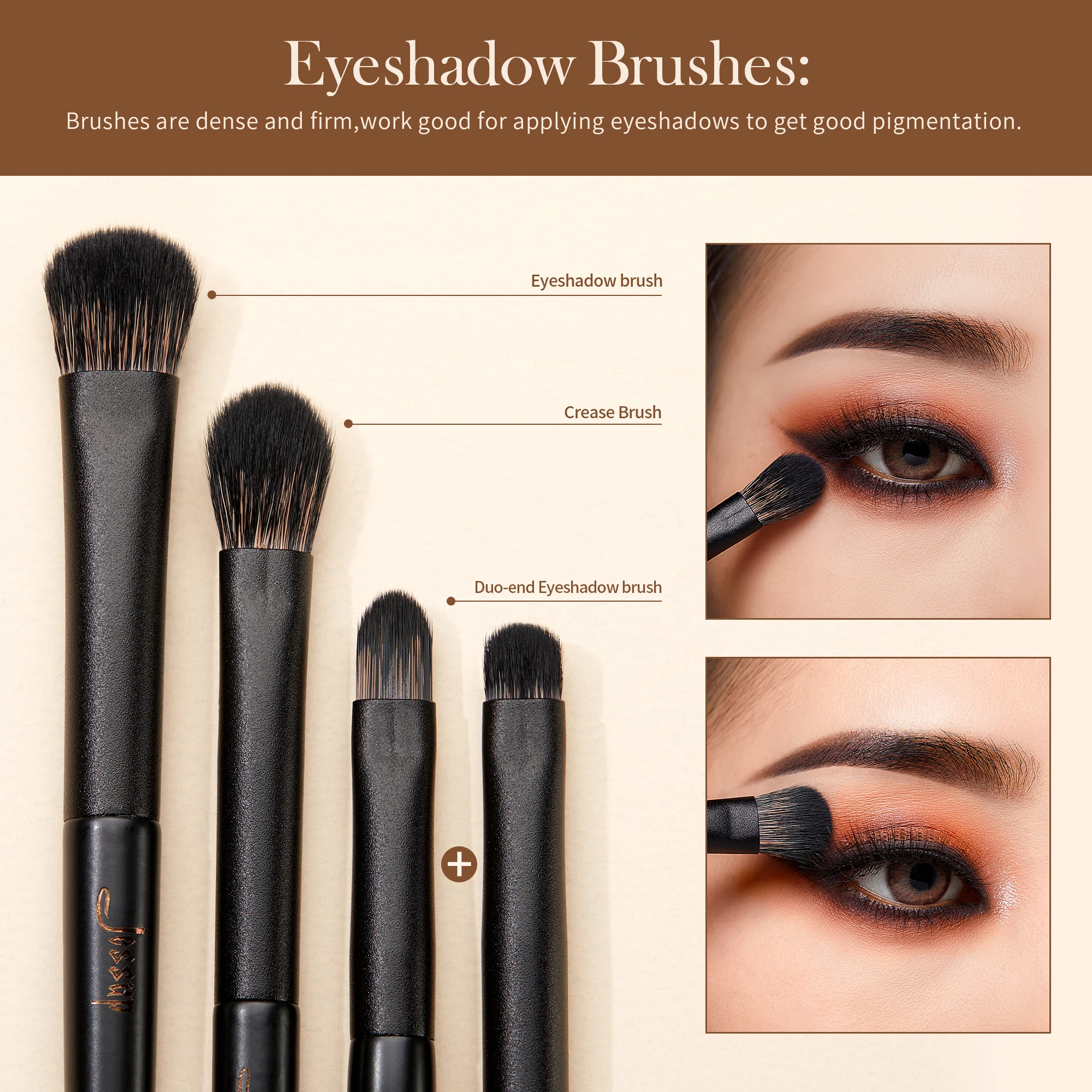 Jessup Eye Makeup Brushes Set Professional Eye Blending Brush Synthetic  Blends Shadow Crease Pencil Smoky T338 - Makeup Brushes - AliExpress