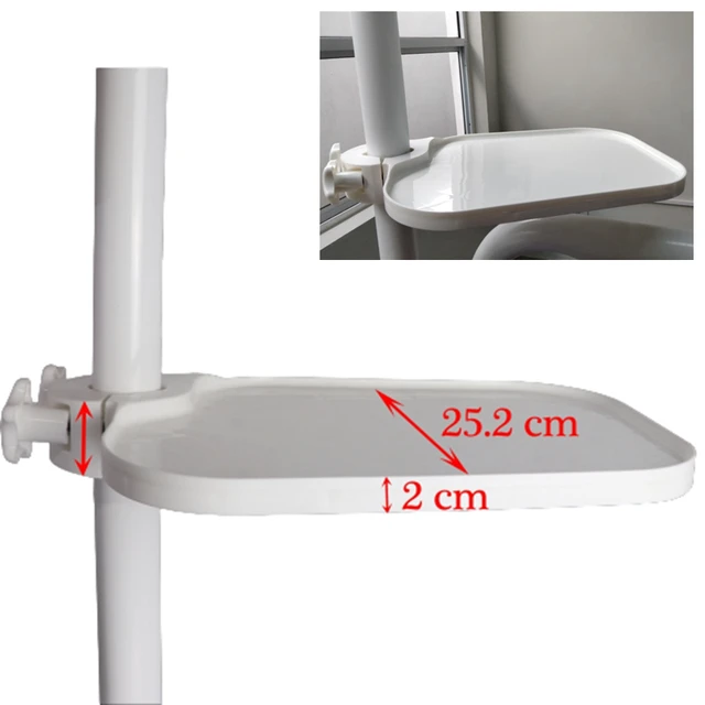 Dental Chair Scaler Tray Table Shape Plastic Post Mounted Shelf Tray Clinic Dentistry Chair Accessories