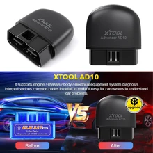 

XTOOL AD10 OBD2 Scanner Bluetooth-Compatible ELM327 Wireless Scanner Code Reader Car Fault Detection Diagnostic Scan for Android