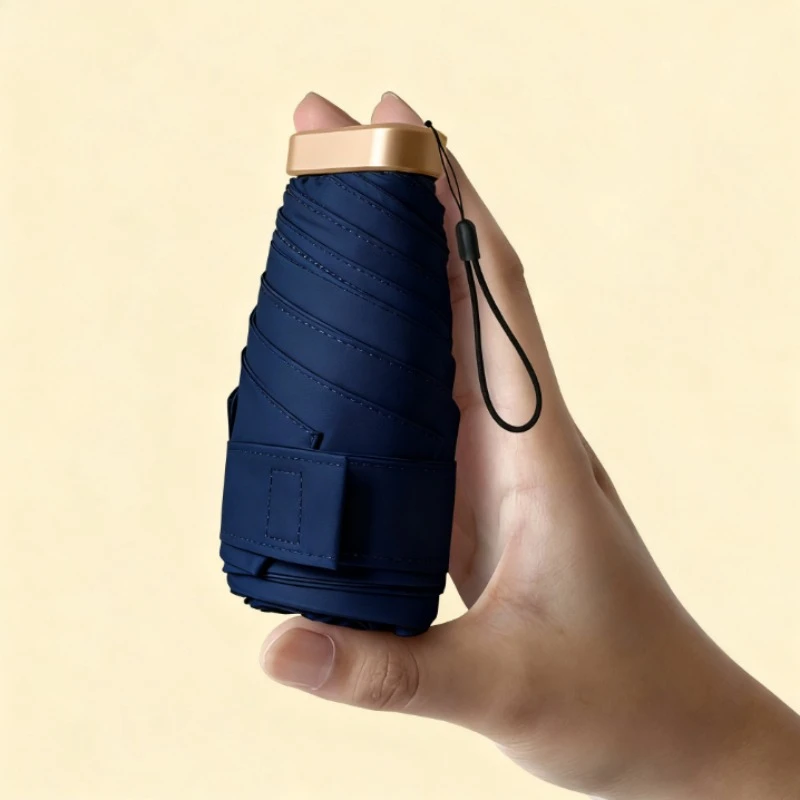 Compact Dual-Use UV Protection Pocket Umbrella with Vinyl Coating