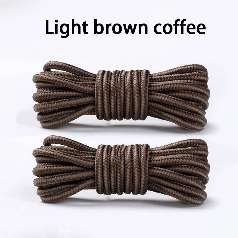 Durable Heavy-Duty Round Boot Laces - 2 Pairs for Hiking, Work, and Outdoor Sports