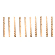 

10Pcs Wood Straight Rulers Double Scale Rulers Wood Measuring Rulers Wooden Rulers