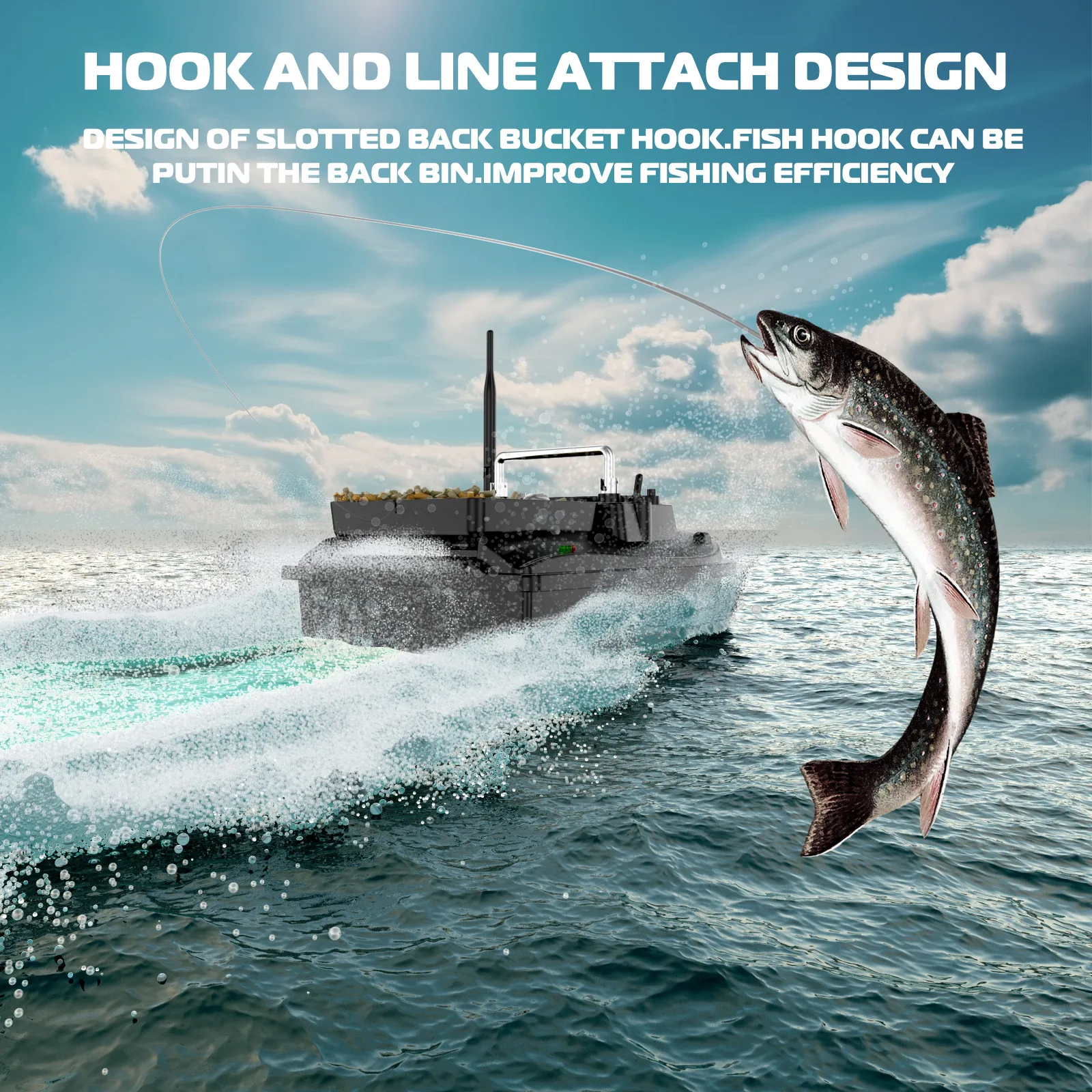 Remote Control RC Fishing Bait Boat 2KG Loaded Fixed Speed Cruise Waterproof High Speed 4 Night Light fishing tools fishing tool fishing tackle